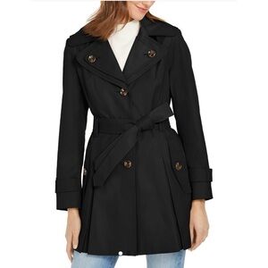 London Fog NEW! Petite Single-Breasted Hooded Belted Trench Coat Size: XL